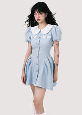 Small fragrance style baby collar dress